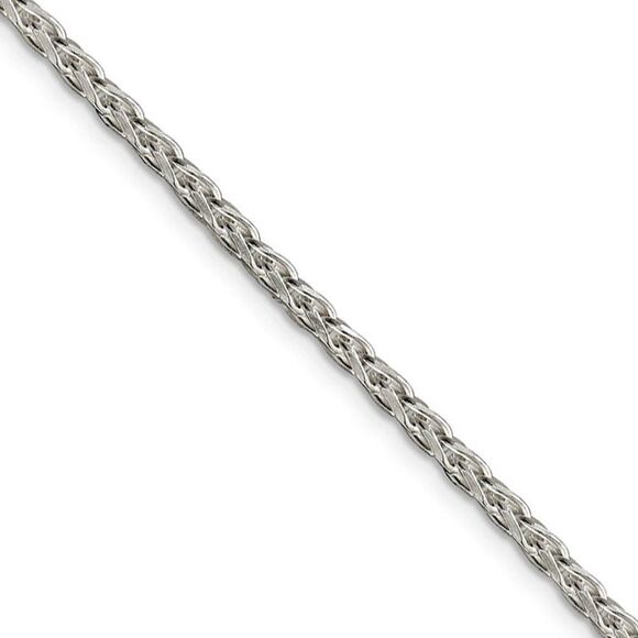 2.75mm Sterling Silver Diamond Cut Solid Spiga Chain Necklace 26 Inch